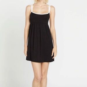 VOLCOM Oceanica Fit & Flare Black Dress NWT